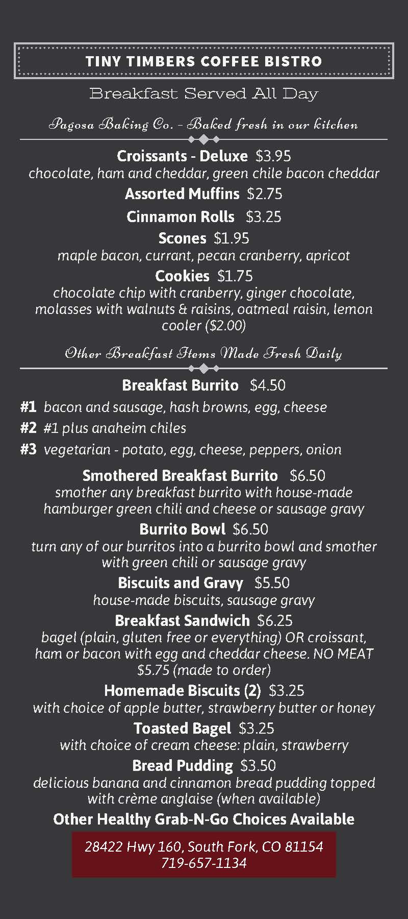 Coffee Bistro Tiny Timbers Resort